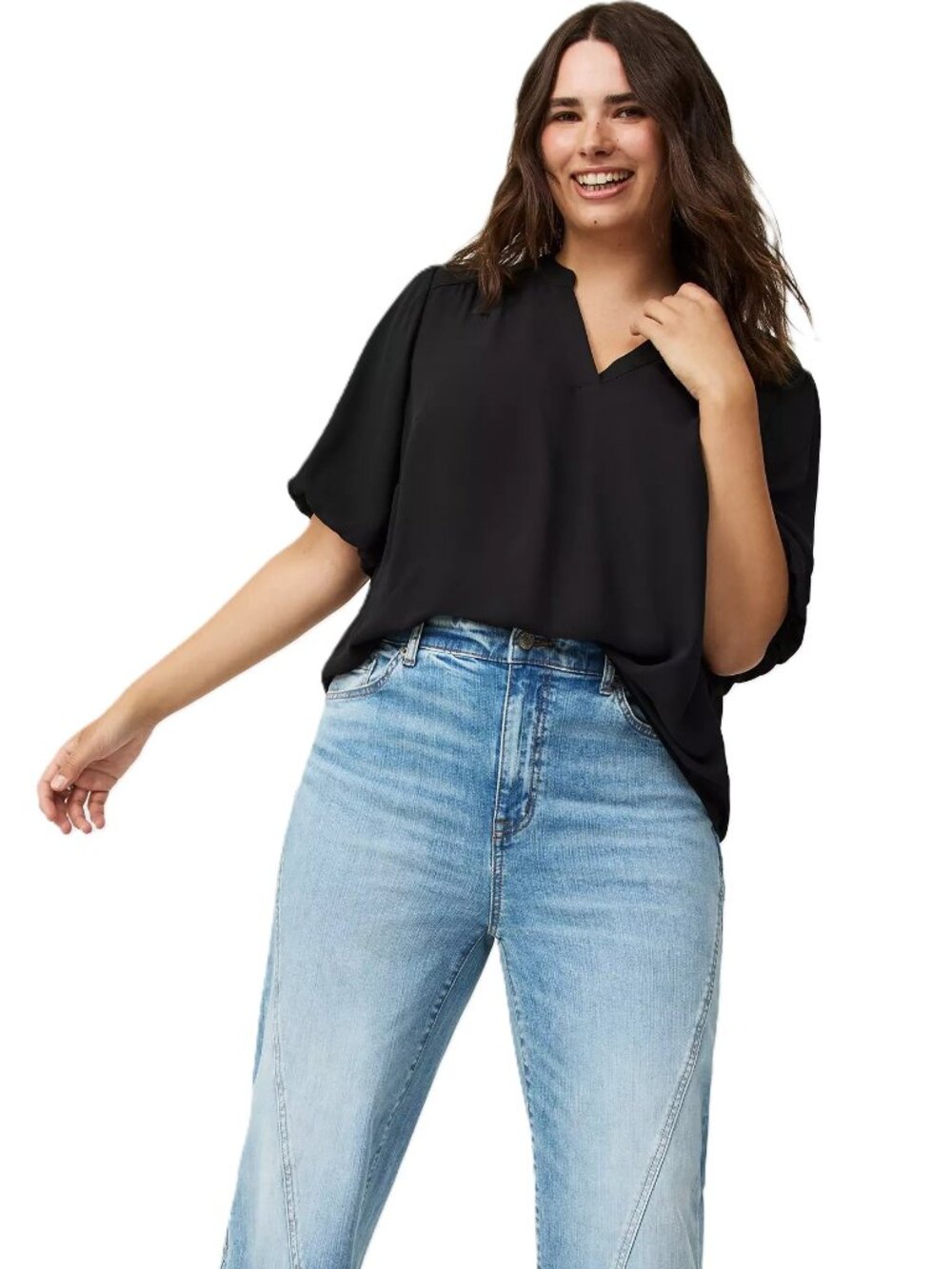 TORRID Harper Georgette Puff Sleeve Blouse. Plus Size 4